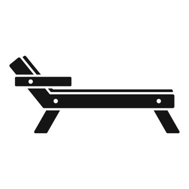 Sahil kenarı ikonu basit vektör. Emeklilik gezisi. Hizmet insanları