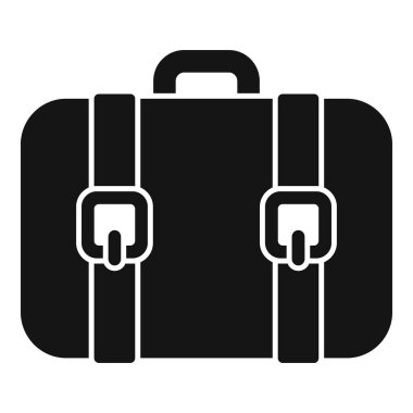 Seyahat çantası simgesi basit vektör. Sağlıklı yaşam. Aile seyahati