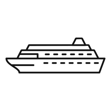 Okyanus yolculuğu ikonu ana hat vektörü. Güvenli su yolculuğu. Tıbbi bakım