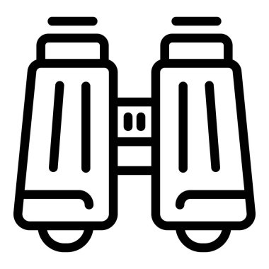 İş dürbünleri ikon ana hatları vektörü. Kurul ekibi. Takım çalışması şirketi