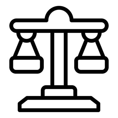 Takım çalışması denge ikonu ana hatları vektörü. İş toplantısı. Sanal İnternet