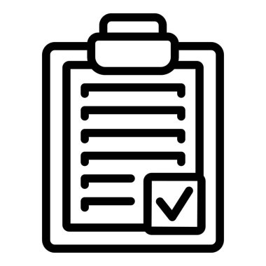 Kopyalama panosu simgesi ana hatları vektörü. Karanlık ses kaydı. Ses kaydı