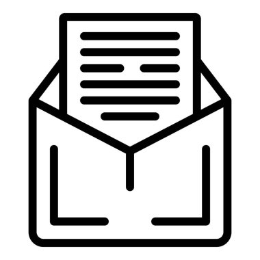 Metin bilgisi simgesi dış hat vektörünü e- posta ile gönder. Sistem öğrencisi. Ai belge sistemi