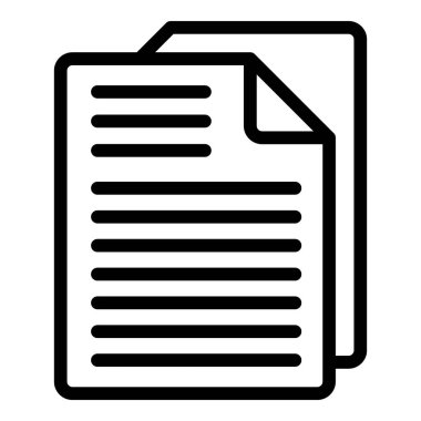 Metin belge simgesi ana hatlı vektörü dosyalar. İnternetteki ses kaydı. Yardımcıyı dönüştür