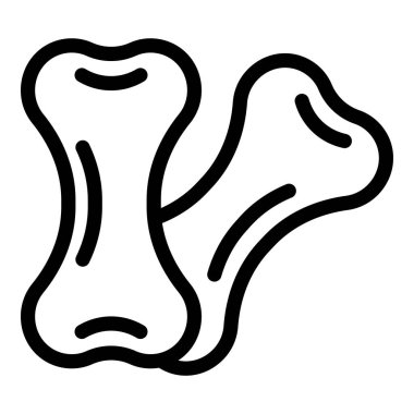 Evcil hayvan besin ikonu ana hatları vektörü. Veteriner şehri. Yaka köpek çipi