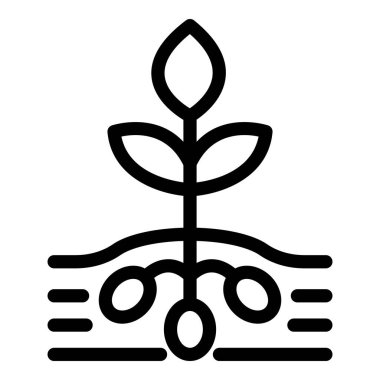 Mısır gevreği yetiştirme ikonu ana hatları vektörü. Agronomi alanı. Kırsal tarım arazisi