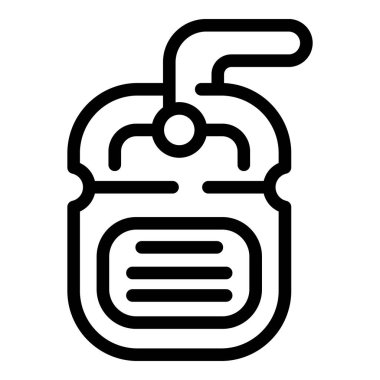 Karton torba etiketi ana hat vektörü. Bilet damgası. Hayvan derisi