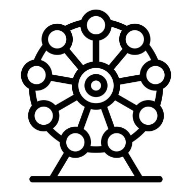 Sydney ikon ana hatları vektöründe dönme dolap. Konum yapısı. Opera Binası