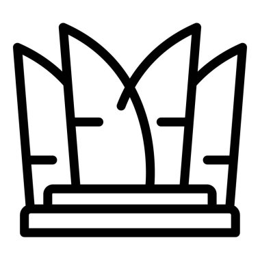 Sydney opera binası ikonu ana hatları vektörü. Skyline kulesi. Sanat eseri