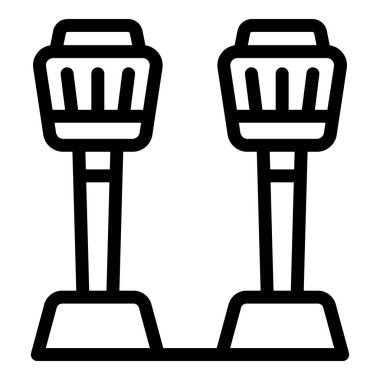 Şehir ışıkları ikon ana hat vektörü. Sydney şehri simgesi. Şablon operası