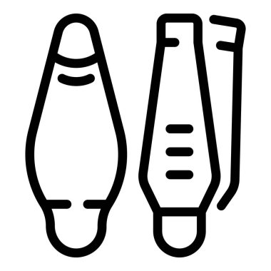 Kaş ikonu ana hatları vektörü için cımbız. Yüz düzeltme. Yüz kirpik gözü.