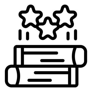 Kitap etiği ikonu ana hatları vektörü. İş güvencesi. Çekirdek etkisi sosyal