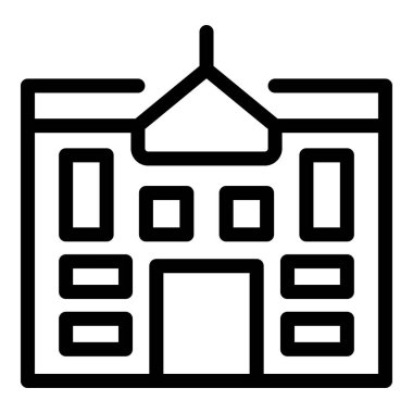 Kurumsal yapı ikonu ana hatları vektörü. Seçim kodu güveni. Güvenilir yasal