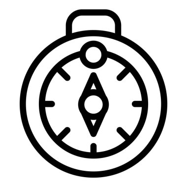 Şirket pusula etik ikonu ana hatları vektörü. Kod seçimi. El düzenlemesi