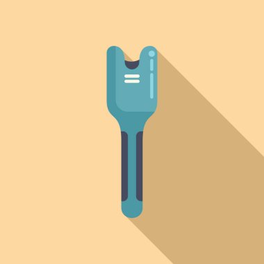 Kıvırcık saçlı cihaz ikonu düz vektör. Moda kadını. Salon tedavi modeli