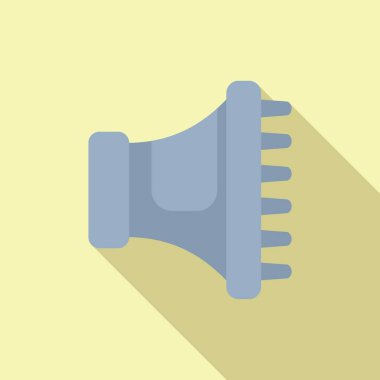 Kıvırcık saç kurutma ikonu düz vektör. Model spreyi. Spiral tedavi modası