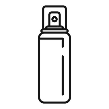 Saç spreyi ikonu ana hatları vektörü. Havlu spreyi. Kuaför havlusu.