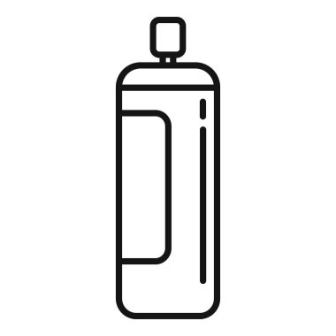 Pembe sprey ikonu ana hat vektörü. Ajan Yüz Salonu. Sprey moda kızı.