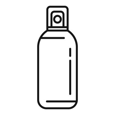 Sabah saç spreyi ikonu taslak vektörü. Deri banyosu. Güzellik maskesi tarlası