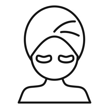 Spa banyosu ikonu ana hatları vektörü. Konteynır spa tedavisi. Kozmetik alanı