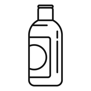 Şampuan derisi banyo ikonu ana hatları vektörü. Güzellik alanı kozmetik. Organik tedavi