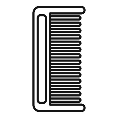 Plastik saç tarağı ikon ana hatları vektörü. Sabah tedavileri. Kozmetik doğası