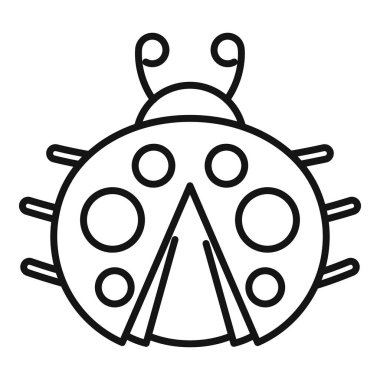 Doğal bahçe yazı, ikon dış hat vektörünün üstünde. Anten kanadı. Küçük nokta