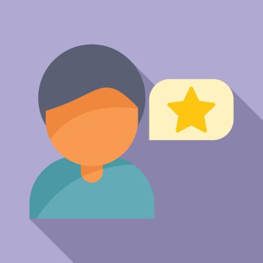 Yönetici ürün simgesini düz vektör olarak sundu. Keşif servisi. Kamu kaydı