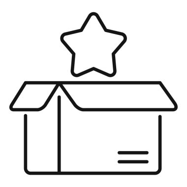 Parsel kısmı modern simge ana hatları vektörü. Birim bloğu. Hizmet portföyü