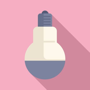 Liderlik ampul simgesi düz vektör. Güç güneş paneli. Güneş ışığı düzenleyici anahtarı