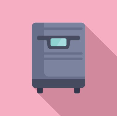 Kaynak duvar simgesi düz vektörü. Güneş paneli enerjisi. Güneş denetleyici bölümü