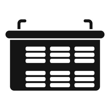 Güneş paneli simgesini basit vektörle değiştir. Fixture modülü. Kaynak hücre şarjı