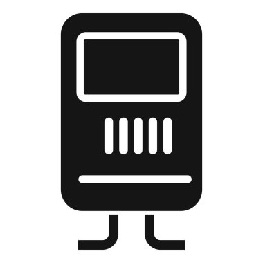 Duvar gücü simgesi basit vektör. Çatıya yerleşin. Elektrik şarjı.