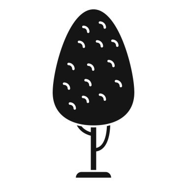 Bahçe ağacı simgesini basit bir vektörle kes. Süsleme işi. Bahçe işleri.