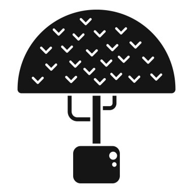 Forest trim çalışması simgesi basit bir vektör. Elektrikli testere servisi. Görülen budama enerjisi