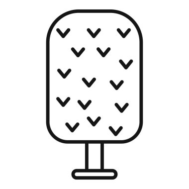 Ağaç çalısı ikonu ana hatları vektörü. Bahçe süsleme. Dışarıdaki servis ayarları