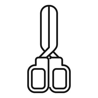 Bush makas ikonu ana hat vektörü. Güvenlik bıçağı. Aksesuar gücü