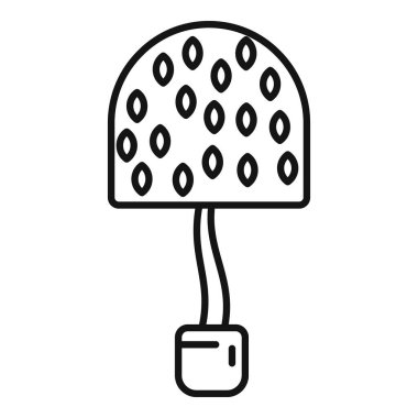 Kenar ağacı ikonu ana hatları vektörü. Bahçe süsleme. Güvenlik bıçağı dalı