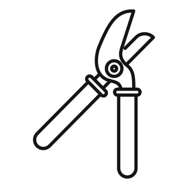 Kesici aygıt simgesi ana hatları vektörü. Suç ortağı güç bıçağı. Çalışan süsleme