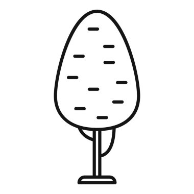 Bahçe ağacı ikonu ana hatlarını kes. Süsleme işi. Bahçe işleri.