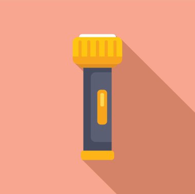 Dalış feneri ikonu düz vektörü. Enerjik balıkçılık. Yaz yolculuğu doğası