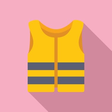 Dalış yeleği ikonu düz vektörü. Su yaz seyahati. Aşırı tropikal tatil