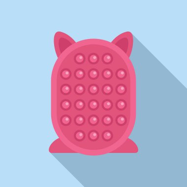 Hayvan antistres oyuncak ikonu düz vektör. Otizm oyunu. Popüler kalp