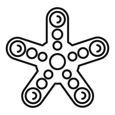 Deniz yıldızı ikon ana hatlarını belirler. Stres önleyici oyuncak. Anksiyete çocuk oyunu