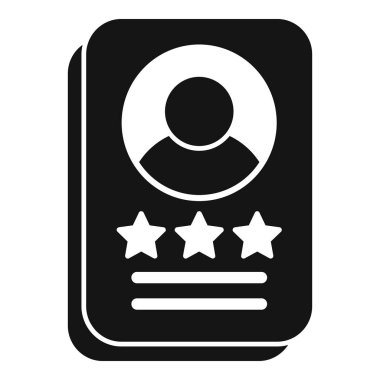 Kart verisi müşteri simgesi basit vektörü. Banka piyasası. Yatırım istemcisi