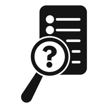 Çevrimiçi belge simgesi basit vektörünü ara. İnsan takımı. Kimlik güvenliği