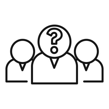 Müşteri takımı simge taslak vektörü. Çevrimiçi iş. Piyasa riski