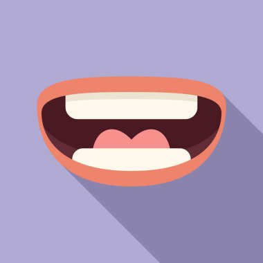 Sözlü eklem simgesi düz vektör. Bilişsel motor. Bakım süreci oral