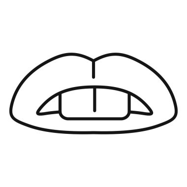 Eğitim dili ikonu ana hatları vektörü. Eklem egzersizi. Bebeklik konuşması