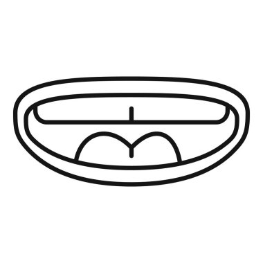 Konuşma ikonu dış hat vektörü. Ev çocuğu egzersizi. Bebeklik süreci